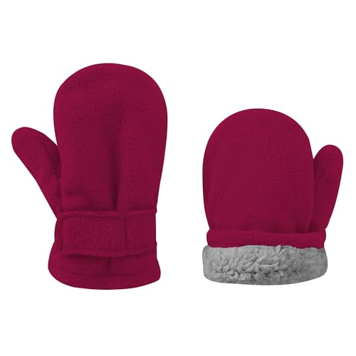 UTTPLL Toddler Mittens Unisex Sherpa Lined Fleece Gloves Winter Warm Easy On Kids Winter Outdoor Mittens for Baby Boys Girls 0 belly baby and beyond