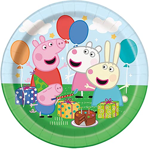 Unique 7in Peppa Pig DessertCake Plates 8 Count 0 belly baby and beyond