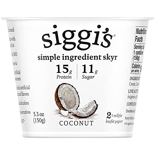 siggis 2 Icelandic Strained Lowfat Yogurt Coconut 53 oz Single Serve Cup 0 belly baby and beyond