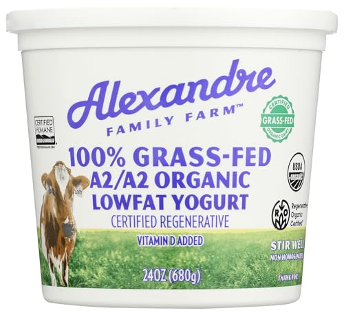 ALEXANDRE FAMILY FARMS Organic Plain A2 Low Fat Yogurt 24 OZ 0 belly baby and beyond