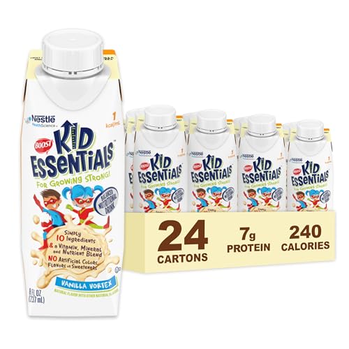 BOOST KID ESSENTIALS 10 Vanilla Vortex 24 x 8 fl oz carton 0 belly baby and beyond