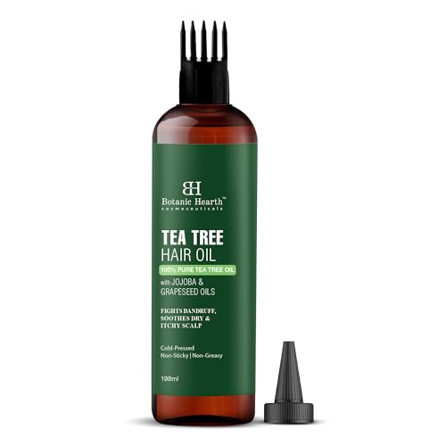 Botanic Hearth Tea Tree Oil for Hair With Argan Jojoba Grapeseed Oils Soothes Itchy Scalp Fights Dandruff Non GMO Verified 67 fl oz 0 belly baby and beyond