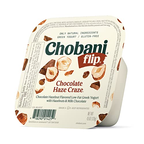 Chobani Flip Low Fat Greek Yogurt Chocolate Hazelnut Haze Craze 45oz 0 belly baby and beyond