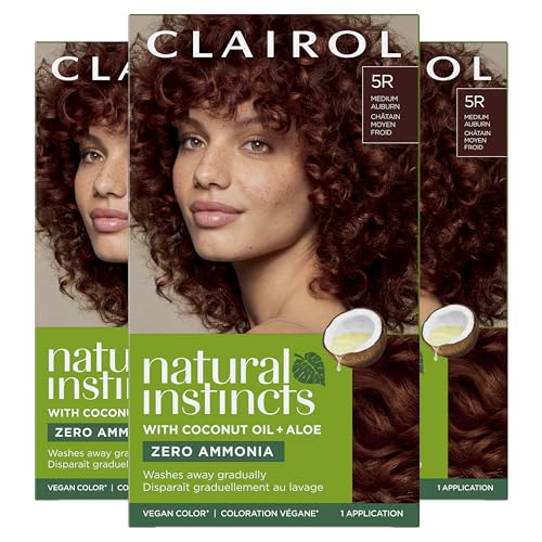 Clairol Natural Instincts Demi Permanent Hair Dye 5R Medium Auburn Hair Color Pack of 3 0 belly baby and beyond