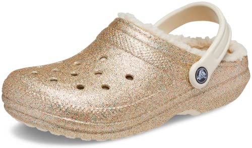 Crocs Unisex Adult Classic Lined Glitter Clog 0 belly baby and beyond