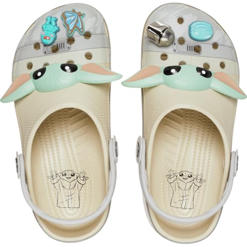 Crocs Unisex Adult Star Wars Grogu Classic Clog Bone 0 belly baby and beyond