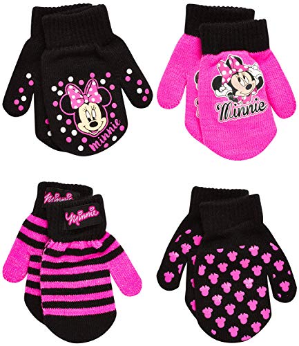 Disney Girls 4 Pack Gloves or Mittens Minnie Mouse Vamperina ToddlerLittle Girls 0 belly baby and beyond