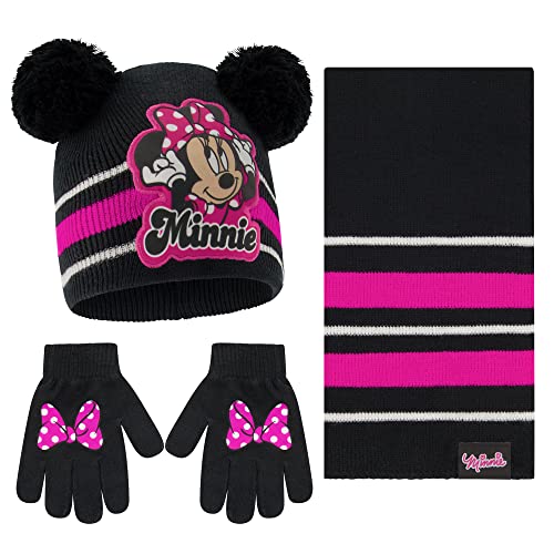 Disney Girls Toddler Winter Hat Scarf Mittens Set 2 4 Or Minnie Mouse Hat Scarves Kids Gloves Sets 4 7 0 belly baby and beyond