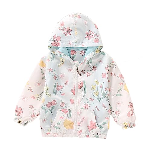 Feidoog Kids Baby Toddler Girls Cartoon Spring Fall Outerwear Windbreaker Zipper Hooded Jackets Coat 0 belly baby and beyond