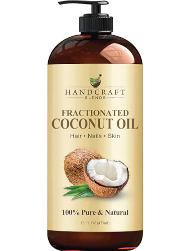 Handcraft Blends Fractionated Coconut Oil 16 Fl Oz 100 Pure and Natural Premium Grade Oil for Skin and Hair Carrier Oil Hair and Body Oil Massage Oil Hair Tonic 0 belly baby and beyond