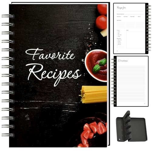 ISABEL Recipe Book for Own Recipes includes silicone utensile rest waterproof Recipe Book Recipe Book to Write in Your Own Recipes 2 sheetsrecipe Recipe Binder with inner pocket journal 0 belly baby and beyond