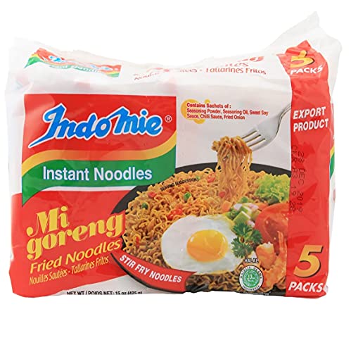 Indomie Mi Goreng Instant Stir Fry Noodles Halal Certified Original Flavor 5 Count Pack of 6 0 belly baby and beyond