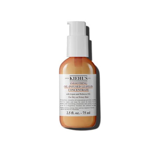 Kiehls Smoothing Oil Infused Leave In Treatment Nourishing Hair Oil for Dry or Frizzy Hair Helps Smooth Frizz and Dry Ends Boosts Shine with Argan Oil Babassu Oil 25 fl oz 0 belly baby and beyond