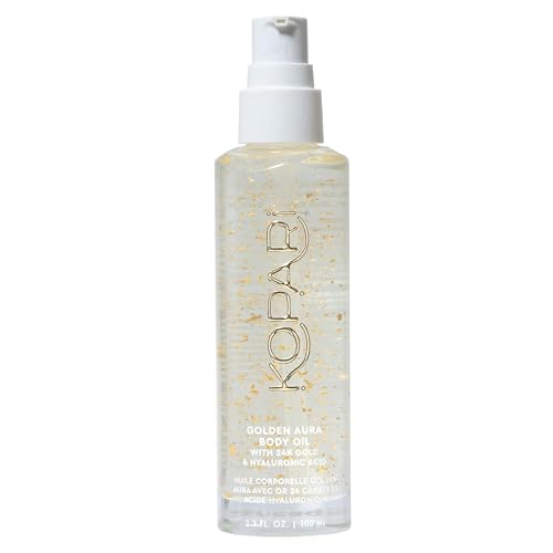 Kopari Golden Aura Body Oil with 24k Gold Hyaluronic Acid Hydrating Formula for Glowing Skin 33 oz 0 belly baby and beyond