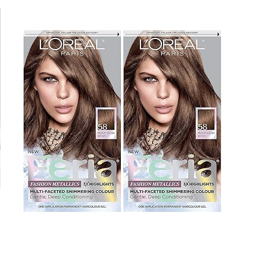 LOreal Paris Feria Multi Faceted Shimmering Permanent Hair Color 58 Bronze Shimmer Pack of 2 Hair Dye 0 belly baby and beyond