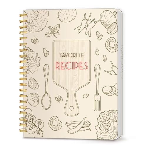 LuBudingJoy Blank Recipe Notebook to Write in Your Own Recipes Full Page Sprial Hardcover Personal Recipe Organise Recipe Journal Hold 140 RecipesWood Color 0 belly baby and beyond