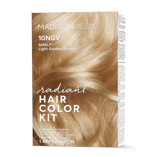 Madison Reed Radiant Hair Color Kit Light Golden Blonde for Superior Gray Coverage Ammonia Free 10NGV Amalfi Blonde Permanent Hair Dye Pack of 1 0 belly baby and beyond