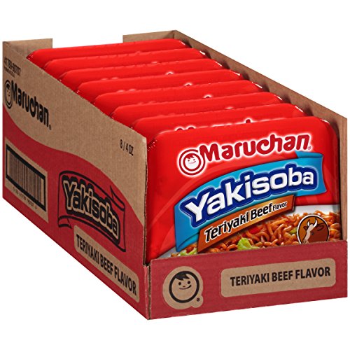 Maruchan Yakisoba Teriyaki Beef Japanese Instant Ramen Noodles 404 Oz 8 Count 0 belly baby and beyond