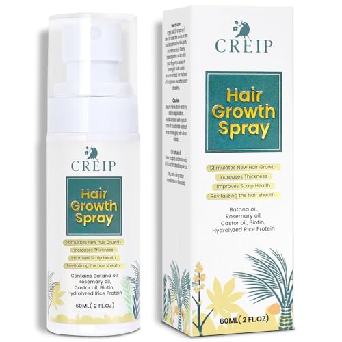 Natural Hair Growth Oil Spray Batana Rosemary Serum Biotin Caffeine Scalp Care Treatment Thinning Hair Regrowth Thickening for Women Men 2 FL OZ 0 belly baby and beyond