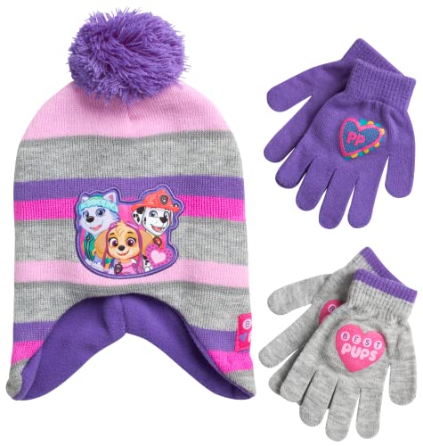 Nickelodeon Paw Patrol Girls Winter Hat and 2 Pair Mittens or Gloves Age 2 7 0 belly baby and beyond