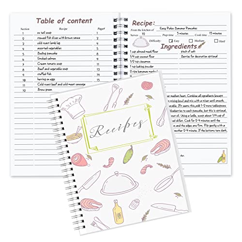 PECULA Recipe Book 56x 82 Recipe Book To Write In Your Own Recipes Blank Recipe Book Recipe Notebook Recipe Journal Hold 170 Recipes 0 belly baby and beyond