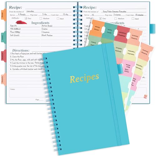 PECULA Recipe Book Recipe Book to Write In Your Own Recipes Blank Recipe Book Recipe Notebook Recipe Journal Hold 170 Recipes 0 belly baby and beyond