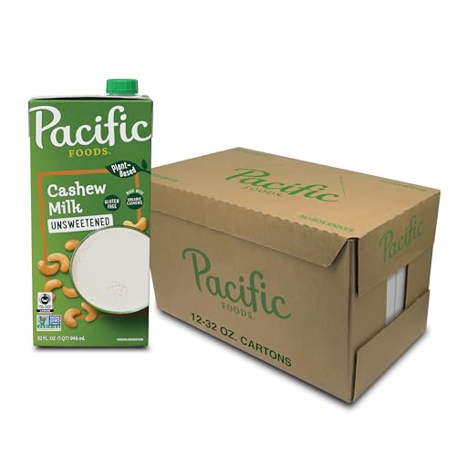 Pacific Foods Original Unsweetened Cashew Milk Plant Based Milk 32 oz Carton Case of 6 0 belly baby and beyond