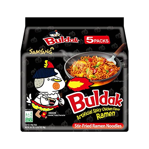 Samyang Buldak Hot Spicy Chicken Ramen Noodle Korean Stir Fried Ramen Original Flavor Pack of 5 0 belly baby and beyond