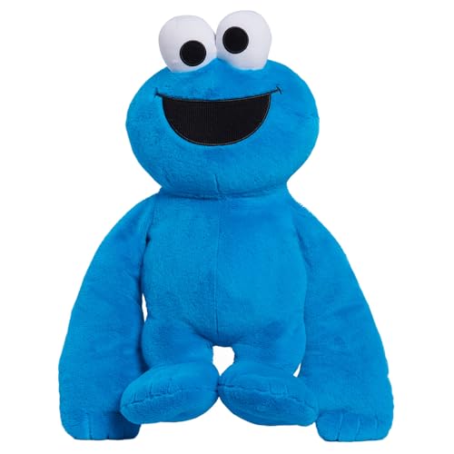 Sesame Street Monster Hugs Cookie Monster Weighted Sensory Plushie Blue Kids Toys for Ages 18 Month Amazon Exclusive by Just Play 0 belly baby and beyond