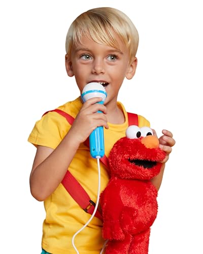 Singing Machine Karaoke Plush Sesame Street Toys Abby Elmo Plush Toy Adjustable Carrying Straps Sing Along Built in Real Working Microphone Speaker with Record Playback Function 0 belly baby and beyond