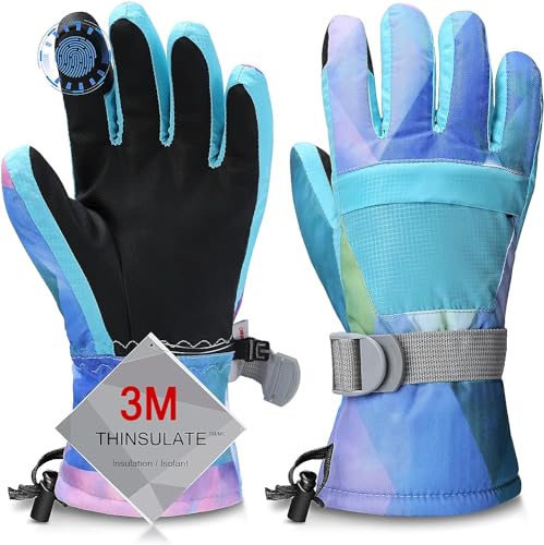 Ski Gloves Warmest Waterproof and Breathable Snow Gloves for Cold Weather Fits Both Men Womenfor Parent Child Outdoor 0 belly baby and beyond