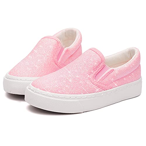 Toandon Toddler Kids Girls Sparkle Slip On Walking Shoes Age 2 10 0 belly baby and beyond