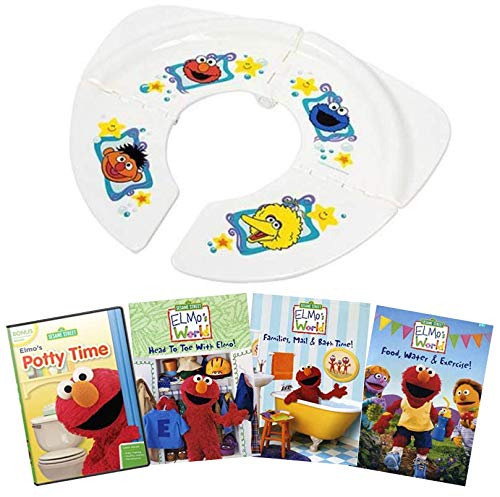 Ultimate Sesame Street Elmos World Potty DVD Collection with Foldable Potty Elmos Potty Time Head to Toe with Elmo Families Mail Bath Time Food Water Exercise 0 belly baby and beyond