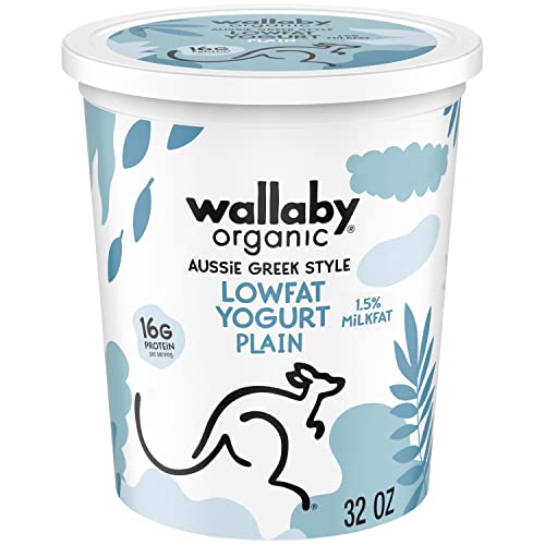 Wallaby Organic Aussie Greek Low Fat Yogurt Plain 32 oz USDA Organic 0 belly baby and beyond