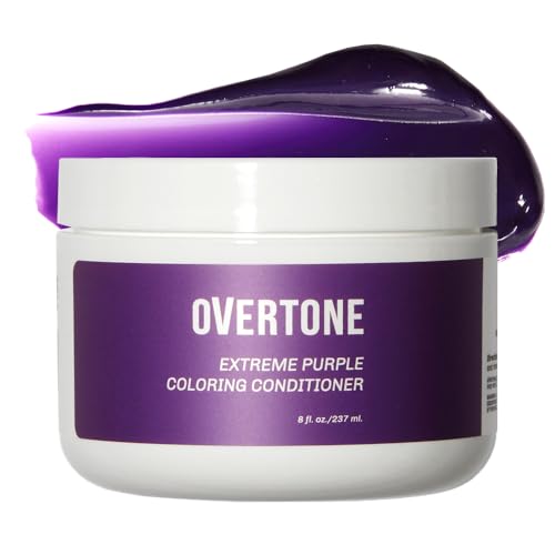 oVertone Haircare Color Depositing Conditioner 8 oz Semi Permanent Hair Color with Shea Butter Coconut Oil Temporary Hair Color Dye Vegan Cruelty Free Extreme Purple 0 belly baby and beyond